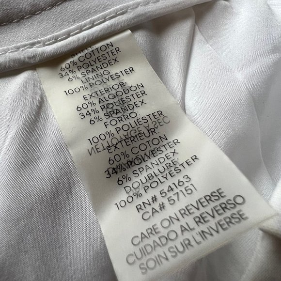 CALVIN KLIEN | White Straight-Leg Dress Pants (Size 14P) - Picture 8 of 12